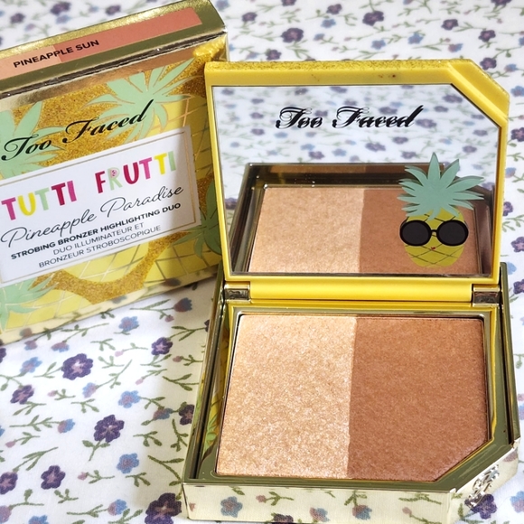 New Too Faced Tutti Frutti Pineapple Paradise Bronzer Highlighter Duo - Picture 2 of 6